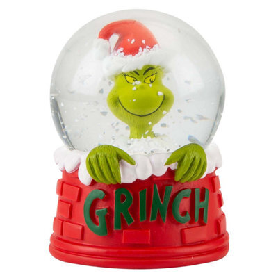 Grinch Christmas Snow Globe Festive Ornament Gift 9Cm X 6.5Cm Red X 1 - image 1