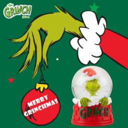Grinch Christmas Snow Globe Festive Ornament Gift 9Cm X 6.5Cm Red X 1 - thumbnail 6