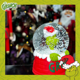 Grinch Christmas Snow Globe Festive Ornament Gift 9Cm X 6.5Cm Red X 1 - thumbnail 4