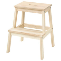 Aspen Step Stool Wooden Kitchen Bathroom Ladder Stool Home Access Aid - thumbnail 1