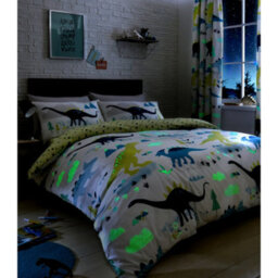 Bedlam Dino Jurassic Glow In The Dark Fun Kids Duvet Cover Set - thumbnail 2