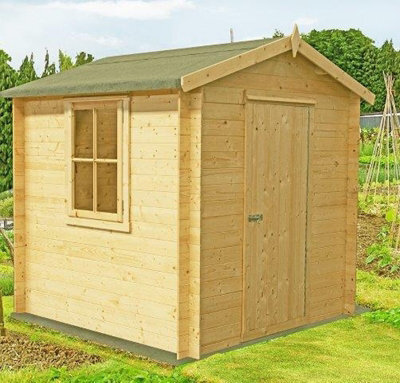 Shire Danbury Log Cabin Home Office Garden Room Approx 8 X 8 Feet - image 1