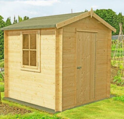Shire Danbury Log Cabin Home Office Garden Room Approx 8 X 8 Feet - thumbnail 1