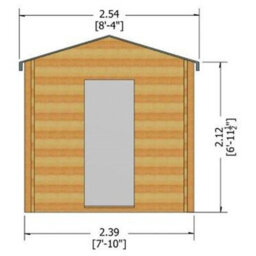 Shire Danbury Log Cabin Home Office Garden Room Approx 8 X 8 Feet - thumbnail 2