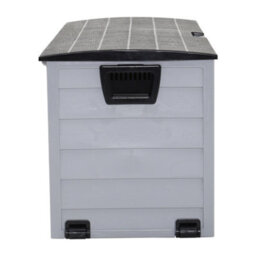 Living And Home 3.6 X 1.7 Ft Black 290L Top Waterproof Large Plastic Garden Storage Box With Wheels - thumbnail 8