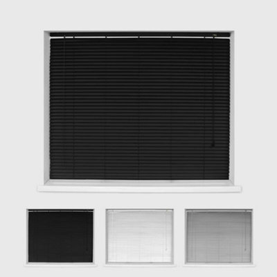 Caecus Blinds Aluminium Venetian Blinds Black 90Cm X 210Cm - image 1