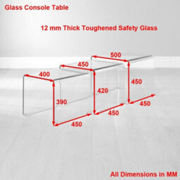 The Furniture Market Geo-Glass Clear Large Nest Of 3 Tables - thumbnail 9