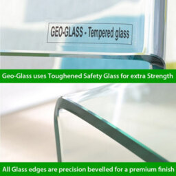 The Furniture Market Geo-Glass Clear Large Nest Of 3 Tables - thumbnail 8