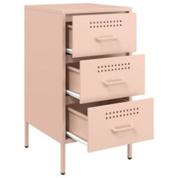Berkfield Bedside Cabinet Pink 36X39X68 Cm Steel - thumbnail 9