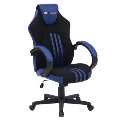 Rg-Edge Gaming Office Chair With High Back, Padded Armrests & Adjustable Height - Blue - image 1