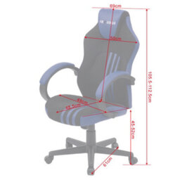 Rg-Edge Gaming Office Chair With High Back, Padded Armrests & Adjustable Height - Blue - thumbnail 3