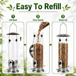 Bird Nut Seed Feeder Deluxe Hanging Feeding Station - thumbnail 3