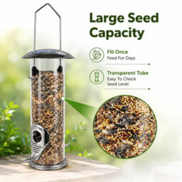 Bird Nut Seed Feeder Deluxe Hanging Feeding Station - thumbnail 5