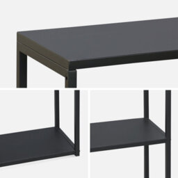 3-Level Industrial Metal Shelving Unit Black - Sweeek - thumbnail 6