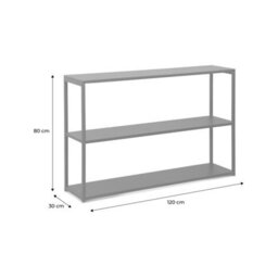 3-Level Industrial Metal Shelving Unit Black - Sweeek - thumbnail 7