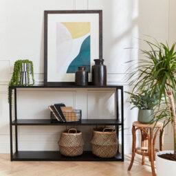 3-Level Industrial Metal Shelving Unit Black - Sweeek - thumbnail 2