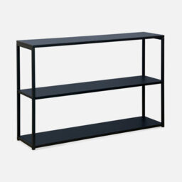 3-Level Industrial Metal Shelving Unit Black - Sweeek