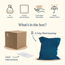 icon Bazaar Bag Teal Green Giant Indoor Outdoor Bean Bag Lounger - thumbnail 7