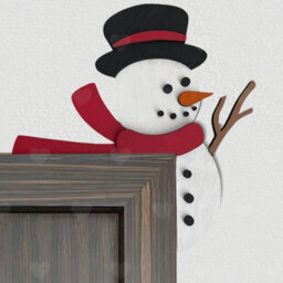 Amorly 8Inch Wooden Christmas Door Topper, Funny Door Frame Corner Sign, Festive Home Ornament For Holiday Party And Indoor Xmas Displays - thumbnail 1