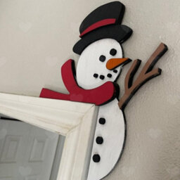 Amorly 8Inch Wooden Christmas Door Topper, Funny Door Frame Corner Sign, Festive Home Ornament For Holiday Party And Indoor Xmas Displays - thumbnail 5