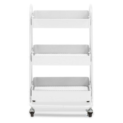 Orsina Three Tier Black Trolley, Versatile Drinks Trolley, Lightweight And Compact Storage Garden Trolley  For Home - image 1