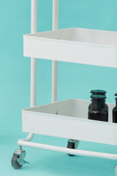 Orsina Three Tier Black Trolley, Versatile Drinks Trolley, Lightweight And Compact Storage Garden Trolley  For Home - thumbnail 2