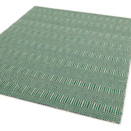 Green Wool Geometric Luxurious Modern Wool Handmade Rug For Living Room And Bedroom-100Cm X 150Cm - thumbnail 5