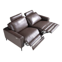 Angel Cerda 3-Seater Chocolate Brown Leather Recliner Sofa - thumbnail 8