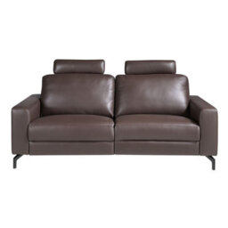 Angel Cerda 3-Seater Chocolate Brown Leather Recliner Sofa - thumbnail 2