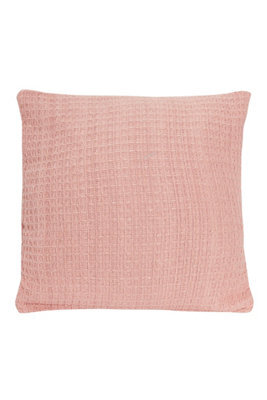 Lisbon Pure Cotton Cushion Cover In Blush Pink, 60 X 60Cm
