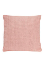 Lisbon Pure Cotton Cushion Cover In Blush Pink, 60 X 60Cm