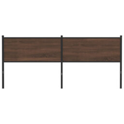 Berkfield Headboard Brown Oak 190 Cm Engineered Wood And Steel - thumbnail 3