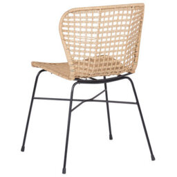 Beliani Set Of 2 Dining Chairs Elfros Rattan Natural - thumbnail 6