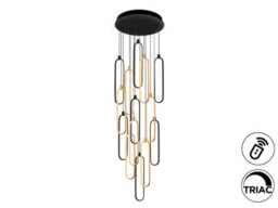 Luminosa Lighting Luminosa Colette Cluster Pendant Ceiling 14 Light Rose Gold Matt Black Led 3000K Dimmable - Uk Stock - thumbnail 4