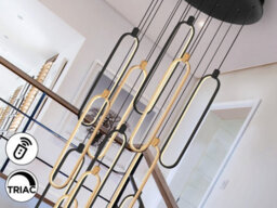 Luminosa Lighting Luminosa Colette Cluster Pendant Ceiling 14 Light Rose Gold Matt Black Led 3000K Dimmable - Uk Stock - thumbnail 3