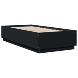Berkfield Bed Frame With Led Without Mattress Black 90X200 Cm - thumbnail 3