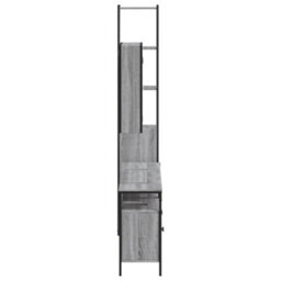 Berkfield 4 Piece Bathroom Cabinet Set Grey Sonoma Engineered Wood - thumbnail 7