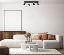 Luminosa Lighting Luminosa Coletta Ceiling Spotlight Bar Black, Wood, Fabric 4Xe14 - thumbnail 3