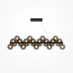 Luminosa Lighting Luminosa Maytoni Dallas Modern 25 Light Bar Pendant Ceiling Light Black, Black Shade, G9 - thumbnail 1