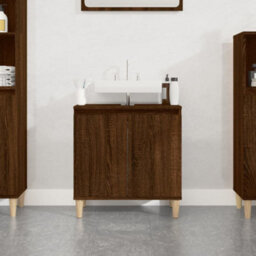 Berkfield Sink Cabinet Brown Oak 58X33X60 Cm Engineered Wood