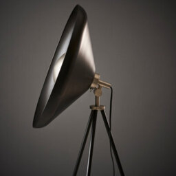 Luminosa Lighting Luminosa Milan Complete Floor Lamp, Matt Black, Matt Nickel Plate - thumbnail 5