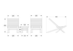 Forest Garden Wooden Garden  Slatted Chair And Table Set - Garden Furniture - thumbnail 6