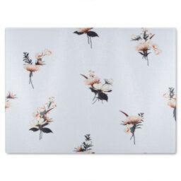 Benjamin Tate Design Flower Bunches Glass Chopping Boarddesigner Style