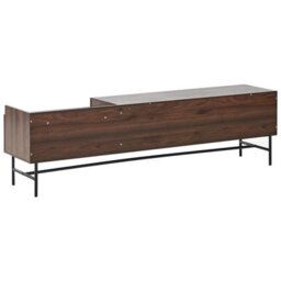 Wyld And Coco Heritage Home Dark Brown Tv Stand With Metal Legs, 2 Doors And Central Drawer, W180 X D40 X H50Cm - thumbnail 6