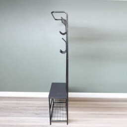 Divchi 4-In-1 Hall Tree Coat Rack With 9 Hooks - Black - thumbnail 3