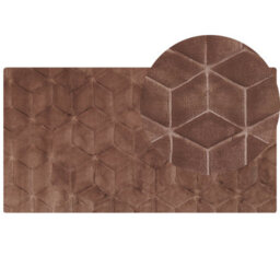 Beliani Faux Fur Rug Thatta Brown 80 X 150 Cm - thumbnail 1
