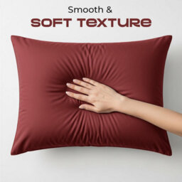 Bedlooms Dyed Pillowcase 3 Pair- Soft Plain Pillow Covers Burgundy Envelop Closure - Easy Care Pillowcase Bedding Set 50X75 Cm - thumbnail 5