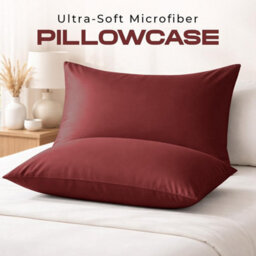 Bedlooms Dyed Pillowcase 3 Pair- Soft Plain Pillow Covers Burgundy Envelop Closure - Easy Care Pillowcase Bedding Set 50X75 Cm - thumbnail 9