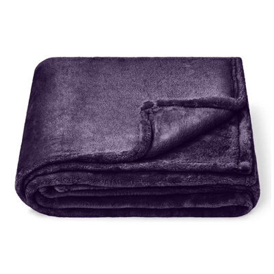 Moonlight Bedding Fleece Blanket Soft Throw Lightweight All Season Sofa, Bed & Travel Blanket King (Purple, 200X240Cm) - image 1