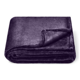 Moonlight Bedding Fleece Blanket Soft Throw Lightweight All Season Sofa, Bed & Travel Blanket King (Purple, 200X240Cm) - thumbnail 1